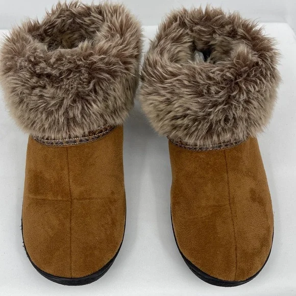 ISOTONER WOMENS SIZE 9.5-10 Cozy Faux Fur Lined Slippers - Picture 3 of 8